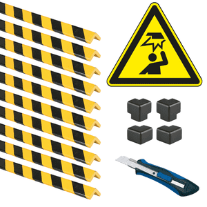 Vorteils- Set All- In Knuffi Eckschutzprofil Typ H, Schutzecken, Cutter, Warnschild Bild 1