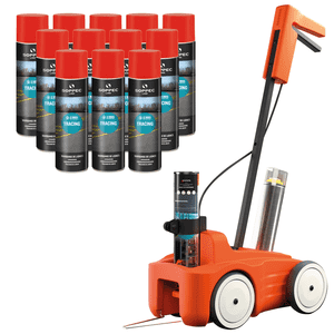 Vorteils-Set Bodenmarkierung rot, SOPPEC Linienmarkierwagen DRIVER, 12x Farbe, rot Bild 1