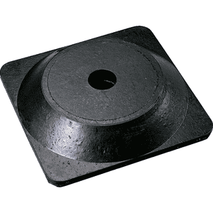 K.57 Standfuß, für Kettenständer Mobil, schwarz, recyceltes Gummi, 265x265mm, 1,45kg Bild 1