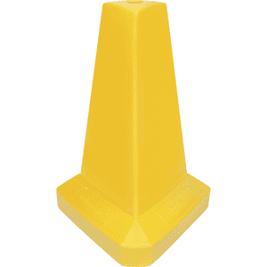 Warnaufsteller, schwer, mit Tragloch, stapelbar, gelb, Kunststoff, 540mm, 2800g Bild 1