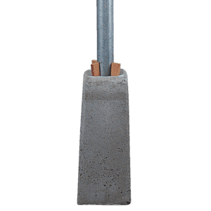 Betonformstein, für Pfosten Ø 60/76mm, inklusive 4 Hartholzkeile, ca.430mm, 25kg Bild 1