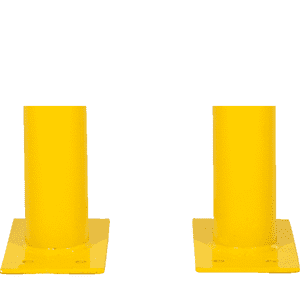 K.57 Schutzbügel, z.Aufdüb, gelb/schwarz, Stahl, verzinkt, pulverbeschichtet, Ø76mm, 1000x650mm Bild 2