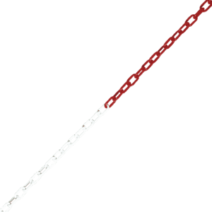 K.57 Absperrkette, rot / weiß, Polyethylen, Ø 6mm, VE/50m im Beutel Bild 1
