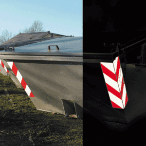 ORALITE® Containerwarnmarkierung, 4 links-/4 rechtsweisend, Reflexfolie, 141x705mm Bild 2