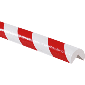 Knuffi Eckschutzprofil Typ A, selbstklebend/zum Anschrauben, rot/weiß, PU-Schaum, 1m Bild 1