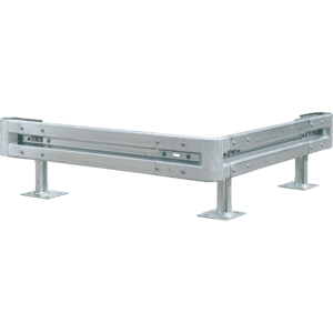 Stahlschutzplanken Typ B Außenwinkel- Set, zum Aufdübeln, Baulänge 1,33m Bild 1
