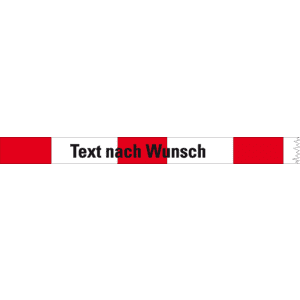 Absperrband, mit Logo und Text nach Wunsch, rot/weiß, Druck schwarz, Folie, 80mm, 500m/Rolle Bild 1