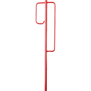 Absperrstab, mit Doppelschlaufe, mit Einschlagspitze, rot, H 1200mm, 1,2kg Bild 1
