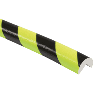 Knuffi Eckschutzprofil Typ A, selbstklebend /zum Anschrauben, fluoreszierend/schwarz, Polyurethan, 1m Bild 1