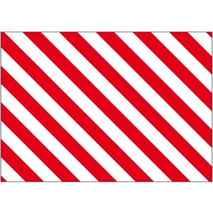 Ersatzfolie für Stahl- Schutzbügel, rot / weiß, Folie, selbstklebend, 570 x 405mm Bild 1