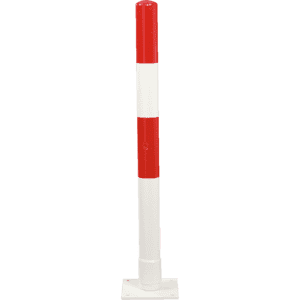 Sperrpfosten Flex, zum Aufdübeln, rot / weiß, Stahl, 1000mm Bild 1