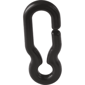 Universalhaken für Kunststoffkette, elastisch, schwarz, Polypropylen, Ø 6mm, 10 / Verpackungseinheit Bild 1