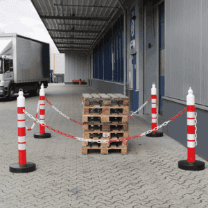 Kettenständer-Set MegaMAX, 4-teilig, mit Standfuß, Polypropylen, H 1200 mm Bild 3
