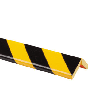 Knuffi Eckschutzprofil H+ FLEX, selbstklebend, gelb / schwarz, PU- Schaum, 1m Bild 1
