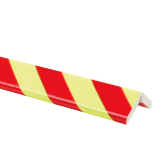 Knuffi Eckschutzprofil H+ FLEX, selbstklebend, rot / neongelb, PU- Schaum, 1m Bild 1
