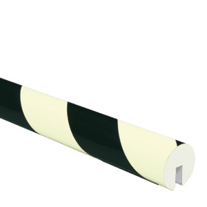 Kantenschutzprofil Typ B, zum Aufstecken/Anschrauben, nachleuchtend/gelb-schwarz, Polyurethan, 1m Bild 1