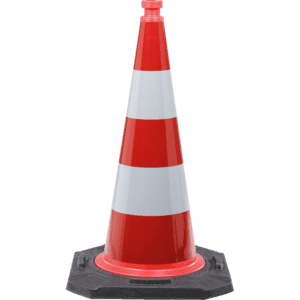Leitkegel, BAST V4-08/2012, Klasse 3, rot / weiß, PVC, Typ 2 Folie, 750mm, 6kg Bild 1