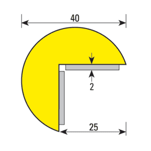 Knuffi Eckschutzprofil Typ A, magnetisch, rot / weiß, 1m Bild 2