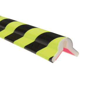 Knuffi Eckschutz Typ Y, selbstklebend /Anschrauben, fluoreszierend gelb/schwarz, PU-Schaum, 1m Bild 1