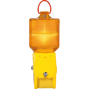 Rundumwarnleuchte MonoLight LED WL 8, mit Masthalter, gelb, 0,6kg, 130 x 110 x 280mm Bild 1