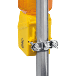 Rundumwarnleuchte MonoLight LED WL 8, mit Masthalter, gelb, 0,6kg, 130 x 110 x 280mm Bild 2
