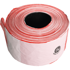 Recycling Absperrband Super, rot / weiß geblockt, Polyethylen, 80mm, 500m / Rolle Bild 4