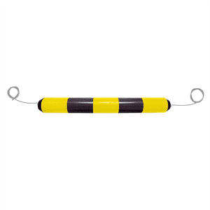LeitPin- Boje, mit Stahlseil, gelb / schwarz, Polyethylen, Ø 100mm, H 950mm Bild 1