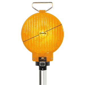 Stab- Leuchte LED Typ 62 / S, ohne Leitkegel, zweiseitig gelb, Ø 200mm Bild 1
