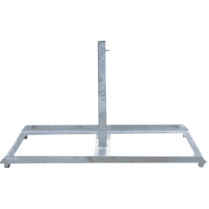 K.57 Schilderständer, zur Aufnahme von Schaftrohren 40 x 40mm, Stahl, 1200 x 458mm Bild 1