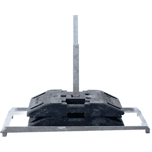 K.57 Schilderständer, zur Aufnahme von Schaftrohren 40 x 40mm, Stahl, 1200 x 458mm Bild 3