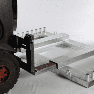 K.57 Transporttraverse, für Schrankenzäune und Leitbaken, Stahl, 2240 x 1120mm Bild 3