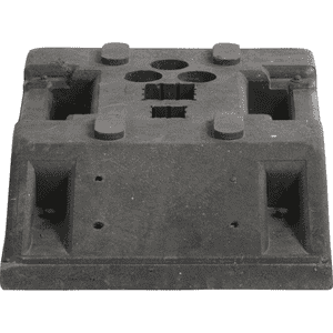 K.57 Fußplatte, K1, beidseitig griffbereit, m.Kombiöffnungen, PVC, 830 x 425 x 117mm Bild 2