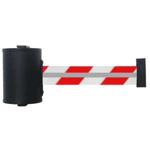 RS-GUIDESYSTEMS Wandkassette, Gurt: rot/weiß schraffiert, Reflexstreifen, 7m Bild 1