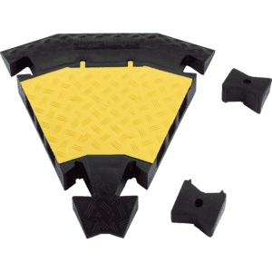 45° Biegung, für DEFENDER® III, schwarz/gelb, 640x550x75mm, inklusive 2 Verbinder Bild 1