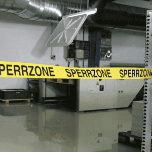 Absperrband Sperrzone, gelb, B 80mm, 500m / Rolle Bild 2