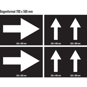 Schablonensatz 5, für Farbmarkierungen, Kunststoff, Schrifthöhe 360mm, 4 / Verpackungseinheit Bild 1