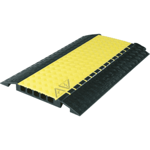DEFENDER® Kabelbrücke Midi, 5 Kabelkanäle (je 35 mm), schwarz / gelb, 890 x 540 x 50mm Bild 1