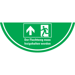 Bodenmarkierung Fluchtweg, R10, Bodenmarkierungsfolie, 750 x 300mm Bild 1