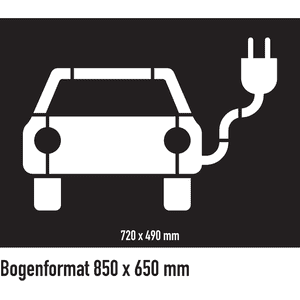 Schablonensatz 7 für E-Fahrzeuge, für Farbmarkierungen, Kunststoff, 720x490mm, 2 / Verpackungseinheit Bild 1