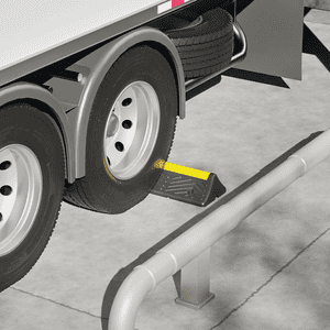 Truck Stopper, hervorrag.Sichtbarkeit, gelb/schwarz, Gummi, 24,5kg, 1000x300x150mm Bild 2