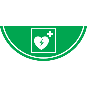 Bodenmarkierung Defibrillator, R10, Bodenmarkierungsfolie, 750 x 300mm Bild 1
