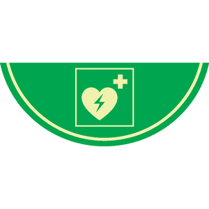 PERMALIGHT® power Bodenmarkierung Defibrillator, R10, Bodenmarkierungsf, 750x300mm Bild 2