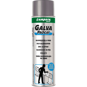 A.M.P.E.R.E. Zinkspray GALVA PROCAT®, superglänzend, 500ml / Sprayflasche Bild 1