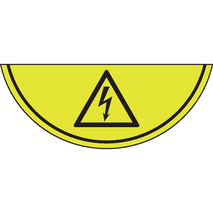PERMALIGHT® power Bodenzeichen Elektrische Spannung, R10, ISO, fluoresz, 750x300mm Bild 2
