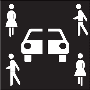 PREMARK® Bodenzeichen Carsharing, R12, zum Einbrennen, 1000 x 1000mm Bild 1