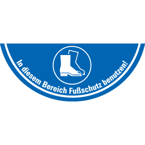 Bodenmarkierung Fußschutz benutzen, R10, Bodenmarkierungsfolie, 750 x 300mm Bild 1