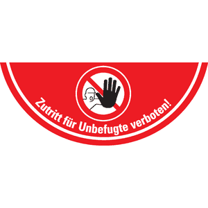 Bodenmarkierung Zutritt für Unbefugte verboten, R10, Bodenmarkierungsf, 750x300mm Bild 1