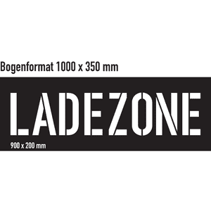 Einzelschablone Text Ladezone, Kunststoff, 0,9mm, Text 900 x 200mm Bild 1