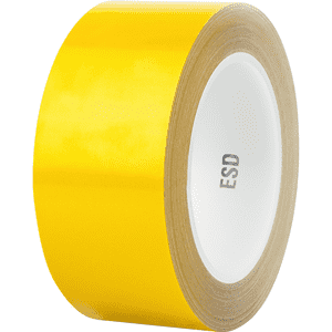 K.57 ESD- Bodenmarkierungsband antistatisch PREMIUM, gelb, Vinyl, 75mm, 20m / Rolle Bild 1