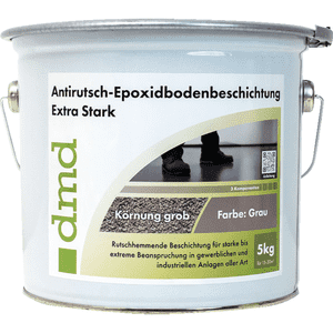 Antirutsch- Epoxidbodenbeschichtung Extra Stark Körnung Grob, grau, 10kg Bild 1
